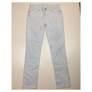 7 FOR ALL MANKIND Very Light Blue The Slim Cigarette 5 Pocket Logo Buttons Jeans